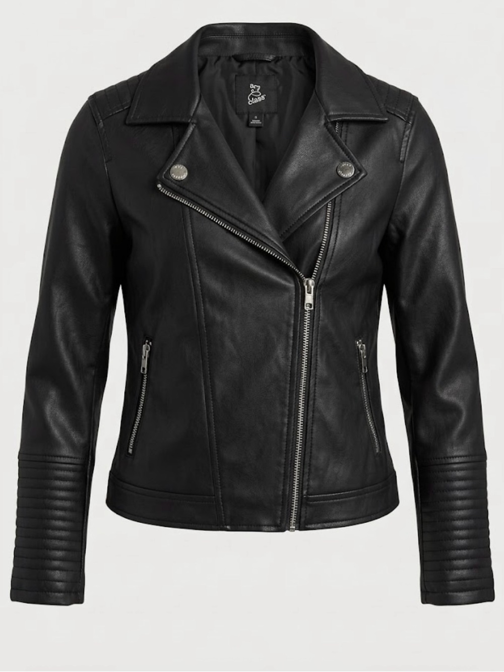 Art Class Girls Black Faux Leather Moto Jacket Size M (7/8)
